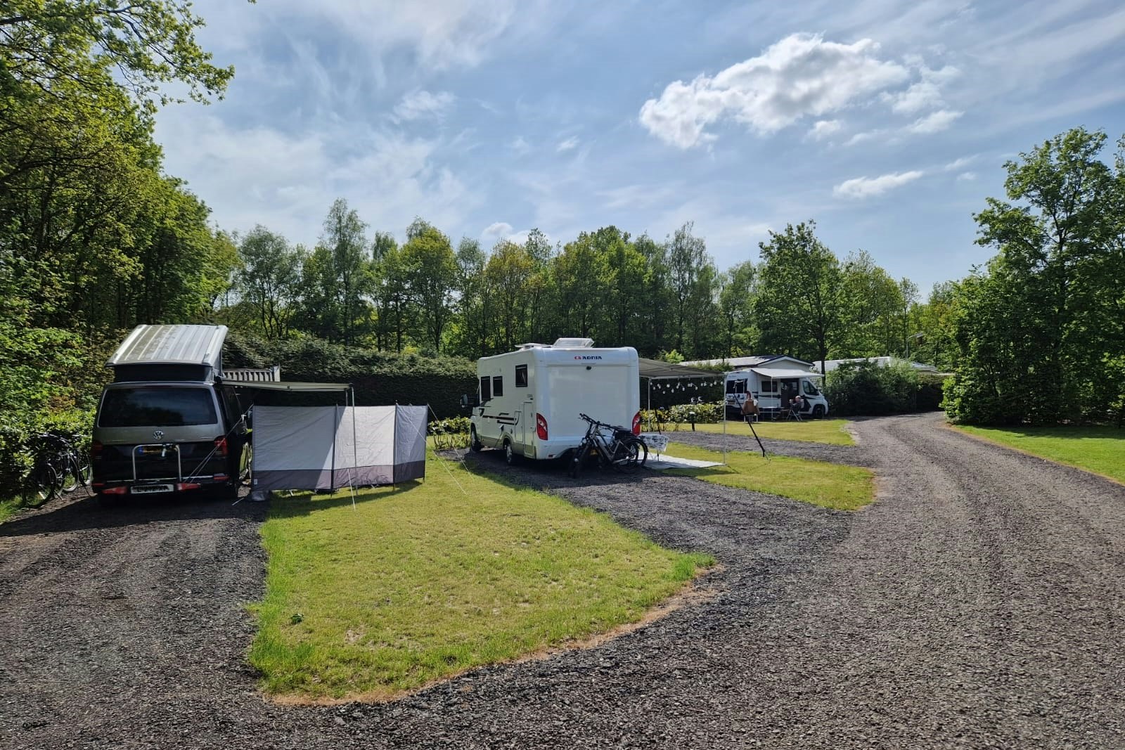 Großzügige Stellplätze im Grünen auf Camping Alkenhaer bei Appelscha